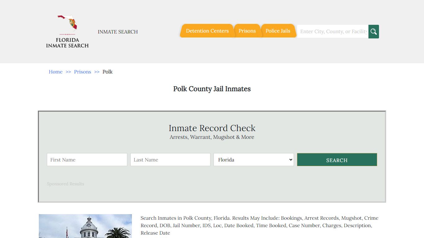 Polk County Jail Inmates | Florida Inmate Search